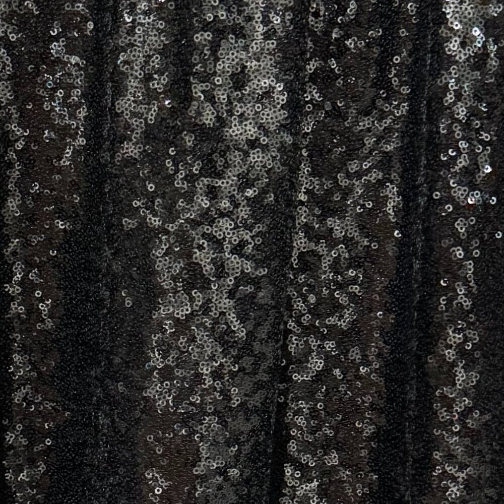 Staud Ilana Black Back Tie Stretch Sequin Embellished Mini Dress Sz Large, EUC - Picture 4 of 6